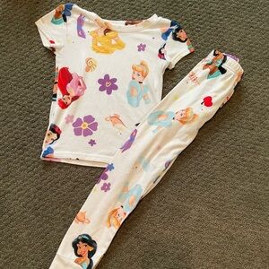 Disney Princess Floral Pajama Set - Multicolor